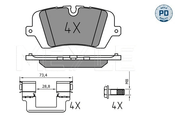 Brake Pad Set, disc brake (025 257 2016/PD)