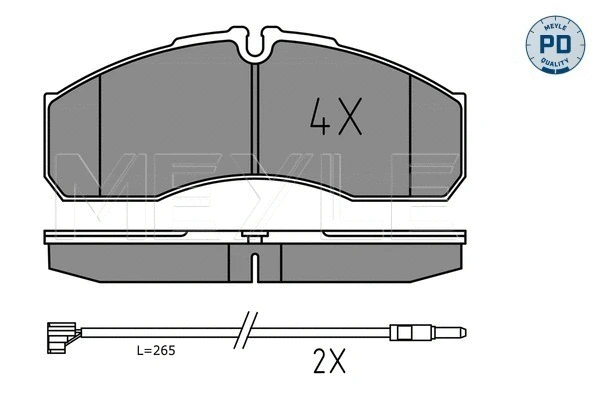 Brake Pad Set, disc brake (025 291 6020/PD)