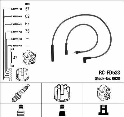 Ignition Cable Kit (0628)