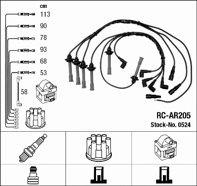 Ignition Cable Kit (0524)