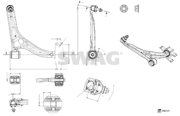 Control/Trailing Arm, wheel suspension (33 11 0266)