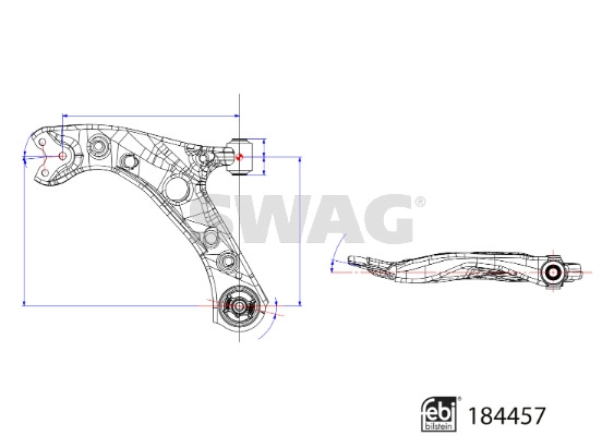 Control/Trailing Arm, wheel suspension (33 11 0086)