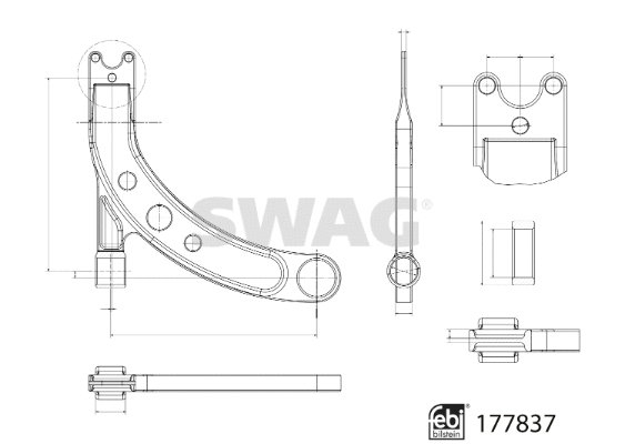 Control/Trailing Arm, wheel suspension