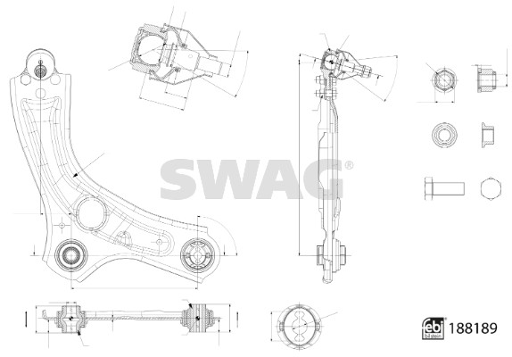 Control/Trailing Arm, wheel suspension (33 11 0580)