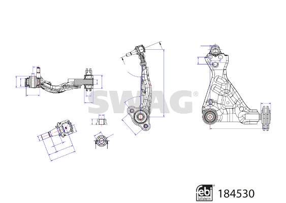 Control/Trailing Arm, wheel suspension (33 10 9423)