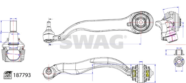 Control/Trailing Arm, wheel suspension (33 11 0535)
