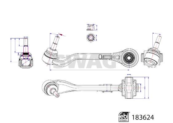 Control/Trailing Arm, wheel suspension (33 10 9094)