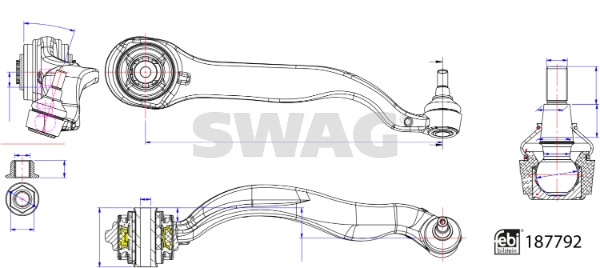 Control/Trailing Arm, wheel suspension (33 11 0534)