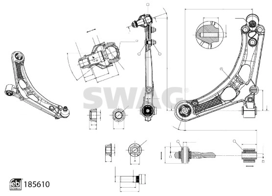 Control/Trailing Arm, wheel suspension (33 11 0006)