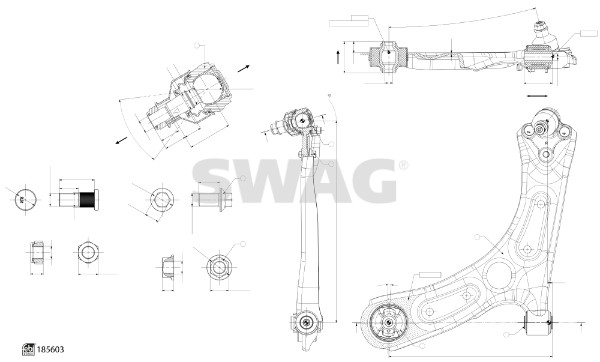Control/Trailing Arm, wheel suspension (33 11 0001)