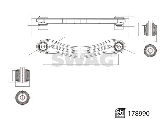Control/Trailing Arm, wheel suspension