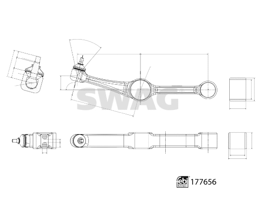 Control/Trailing Arm, wheel suspension
