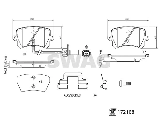 Brake Pad Set, disc brake