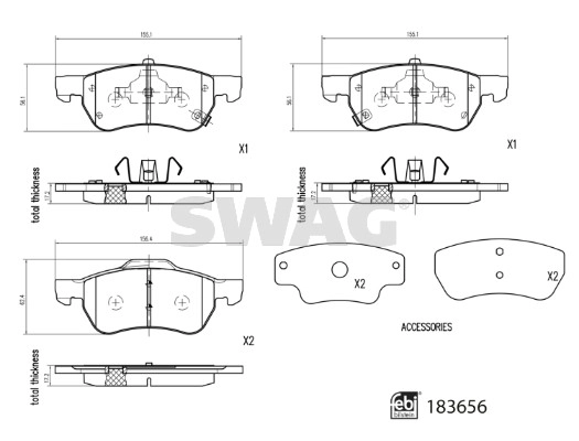Brake Pad Set, disc brake (33 10 9108)