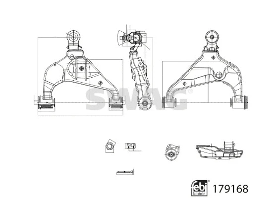 Control/Trailing Arm, wheel suspension
