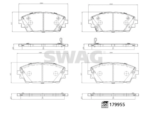 Brake Pad Set, disc brake (33 10 5574)
