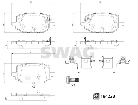 Brake Pad Set, disc brake (33 10 9318)