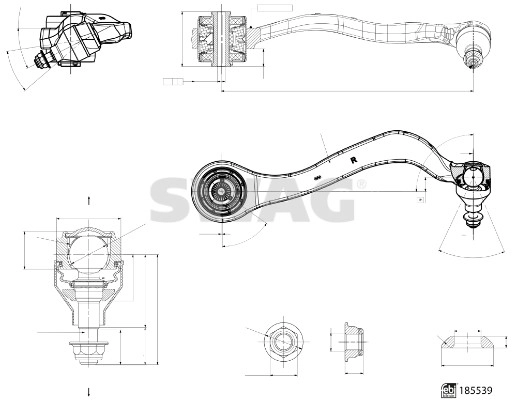 Control/Trailing Arm, wheel suspension (33 10 9965)