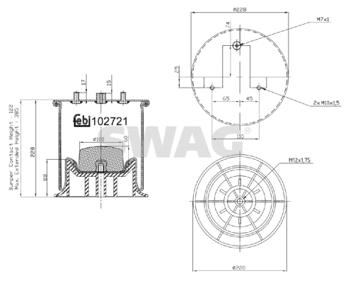 Bellow, air suspension (37 10 2721)