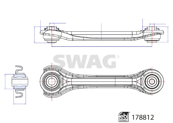 Control/Trailing Arm, wheel suspension