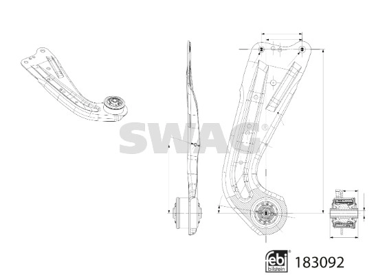 Control/Trailing Arm, wheel suspension (33 10 8824)