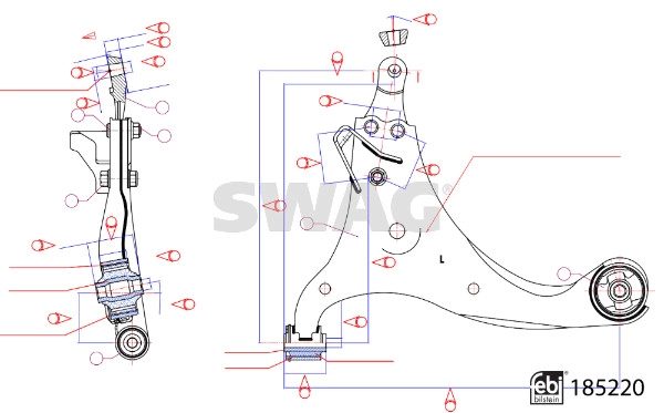Control/Trailing Arm, wheel suspension (33 11 0109)