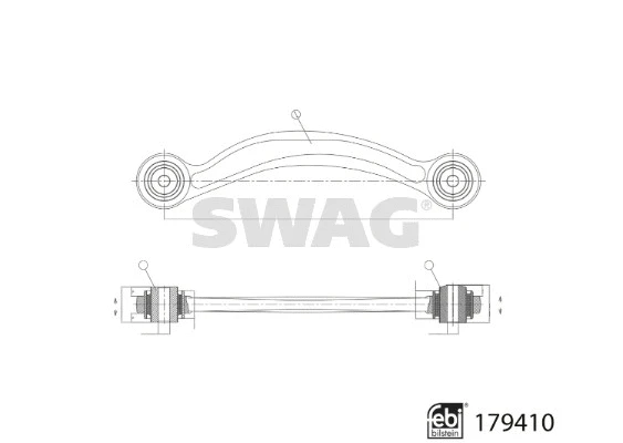 Control/Trailing Arm, wheel suspension