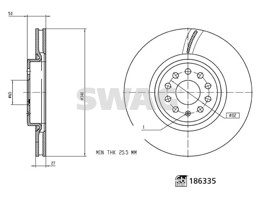 Brake Disc (33 11 0360)