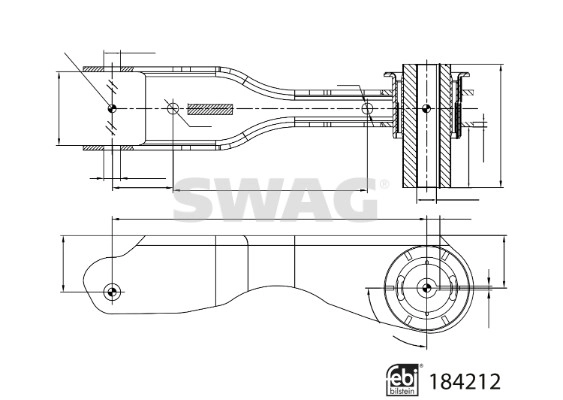 Control/Trailing Arm, wheel suspension