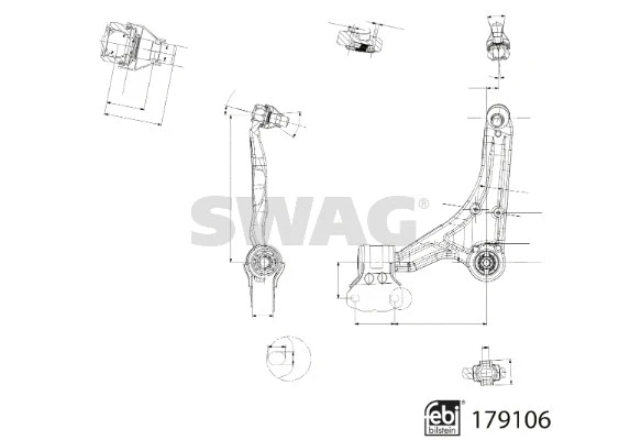 Control/Trailing Arm, wheel suspension
