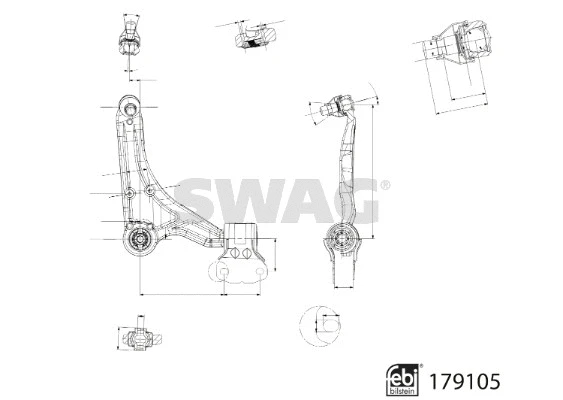 Control/Trailing Arm, wheel suspension