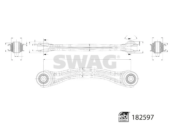 Control/Trailing Arm, wheel suspension (33 10 8673)