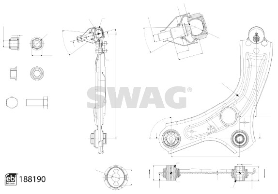 Control/Trailing Arm, wheel suspension (33 11 0581)