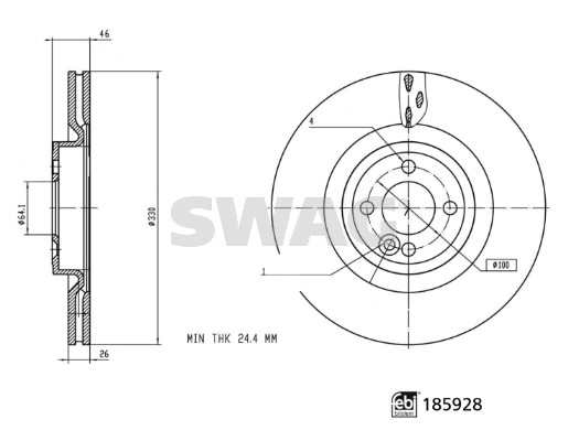 Brake Disc (33 11 0162)