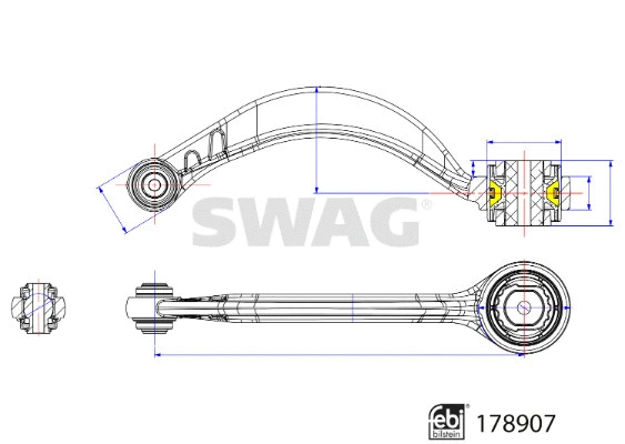 Control/Trailing Arm, wheel suspension