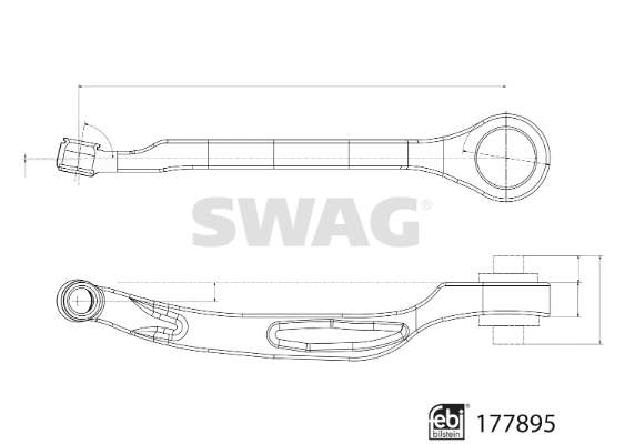 Control/Trailing Arm, wheel suspension