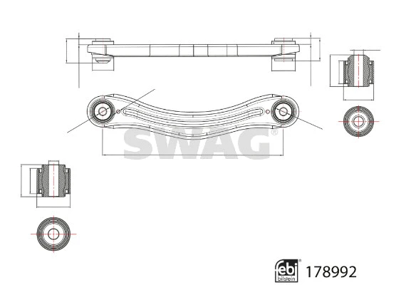 Control/Trailing Arm, wheel suspension