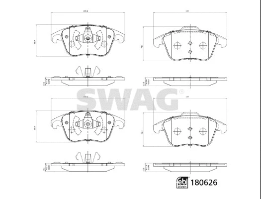 Brake Pad Set, disc brake (33 10 7796)