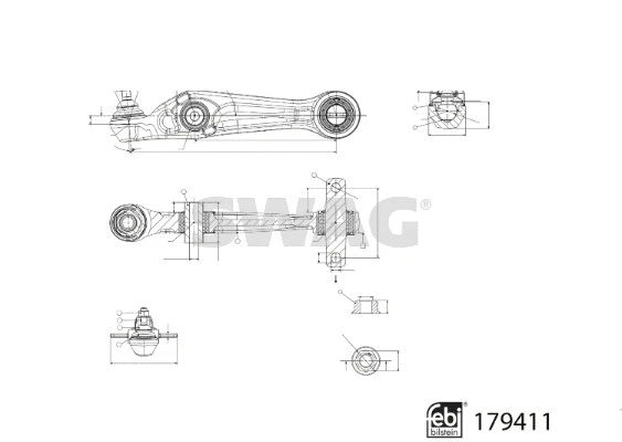 Control/Trailing Arm, wheel suspension