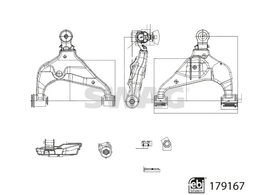 Control/Trailing Arm, wheel suspension