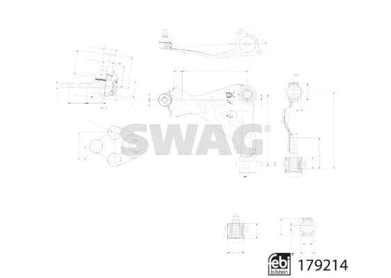 Control/Trailing Arm, wheel suspension