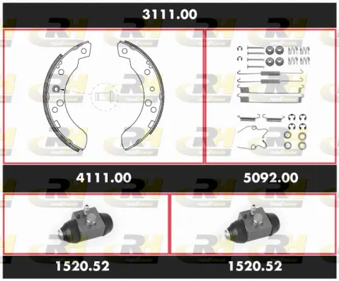 Brake Kit, drum brake (3111.00)