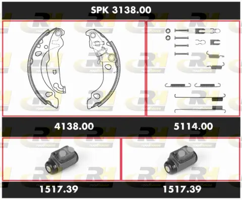 Brake Kit, drum brake (SPK 3138.00)