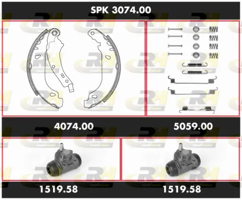 Brake Kit, drum brake (SPK 3074.00)