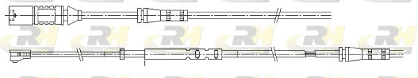 Warning Contact, brake pad wear (001160)