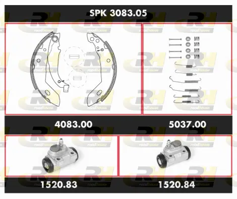 Brake Kit, drum brake (SPK 3083.05)