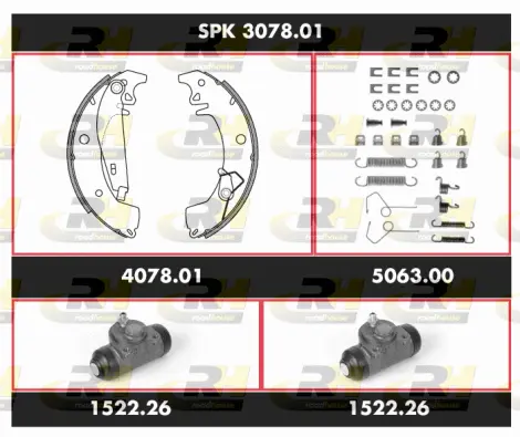 Brake Kit, drum brake (SPK 3078.01)