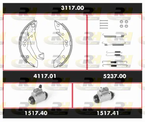 Brake Kit, drum brake (3117.00)