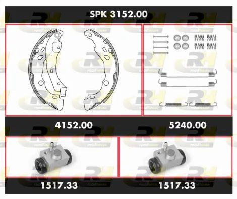 Brake Kit, drum brake (SPK 3152.00)
