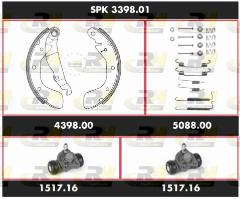 Brake Kit, drum brake (SPK 3398.01)